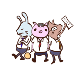 female employees' talk sticker #10320553