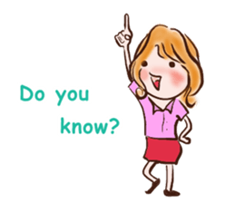 female employees' talk sticker #10320555