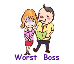 female employees' talk sticker #10320559