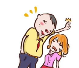 female employees' talk sticker #10320561