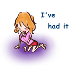 female employees' talk sticker #10320563