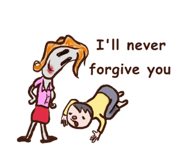 female employees' talk sticker #10320569