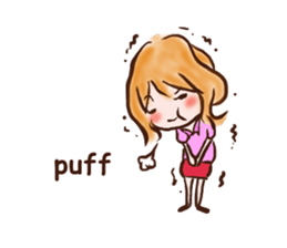 female employees' talk sticker #10320579