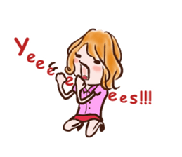 female employees' talk sticker #10320583