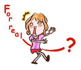 female employees' talk sticker #10320591