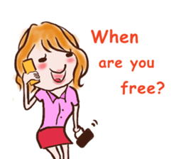 female employees' talk sticker #10320601