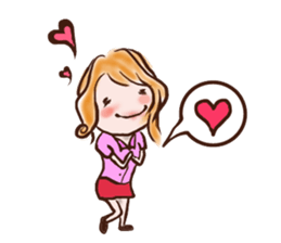 female employees' talk sticker #10320606