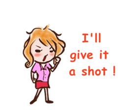 female employees' talk sticker #10320607