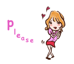 female employees' talk sticker #10320615