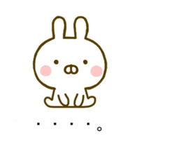 Rabbit Usahina Yokutukau Kotoba Balloon sticker #10320879