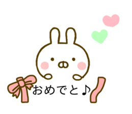 Rabbit Usahina Yokutukau Kotoba Balloon sticker #10320887