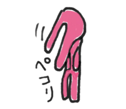 the rabbit long lengthwise sticker #10321098