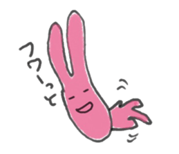 the rabbit long lengthwise sticker #10321108