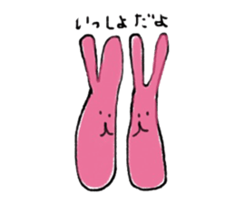 the rabbit long lengthwise sticker #10321112