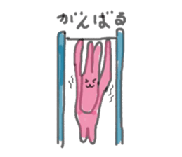 the rabbit long lengthwise sticker #10321116