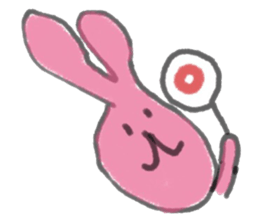 the rabbit long lengthwise sticker #10321132