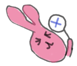 the rabbit long lengthwise sticker #10321133