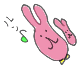 the rabbit long lengthwise sticker #10321134