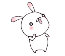 Cute child rabbit sticker #10321236