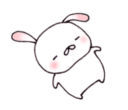 Cute child rabbit sticker #10321239