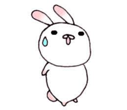 Cute child rabbit sticker #10321242