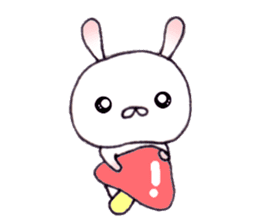 Cute child rabbit sticker #10321252