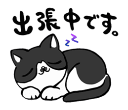 A sogoshosha-man with his cat. sticker #10321556