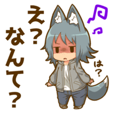 Uru wolf girl mini sticker #10323176