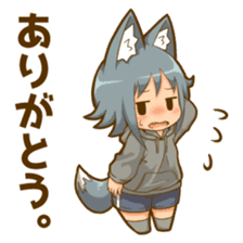 Uru wolf girl mini sticker #10323179