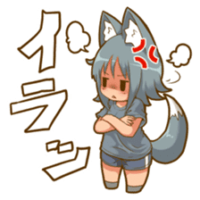 Uru wolf girl mini sticker #10323196