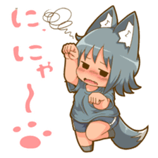 Uru wolf girl mini sticker #10323205