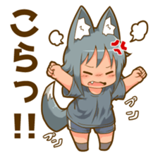 Uru wolf girl mini sticker #10323208