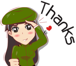 lady Police/Soldier thailand v.Eng/Isan sticker #10325621