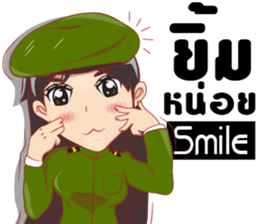 lady Police/Soldier thailand v.Eng/Isan sticker #10325644