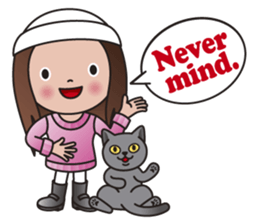 REBECCA and MIA (A Girl and Her Cat) sticker #10327469