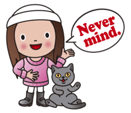 REBECCA and MIA (A Girl and Her Cat) sticker #10327469