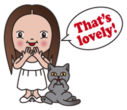 REBECCA and MIA (A Girl and Her Cat) sticker #10327472