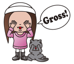 REBECCA and MIA (A Girl and Her Cat) sticker #10327473
