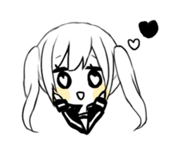 sns girl sticker #10328853