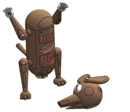 Robot Hot Dog sticker #10329425