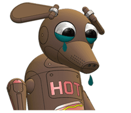 Robot Hot Dog sticker #10329438