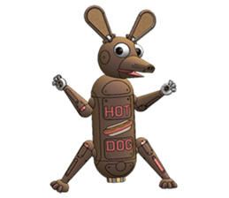 Robot Hot Dog sticker #10329446