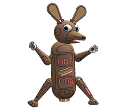 Robot Hot Dog sticker #10329446
