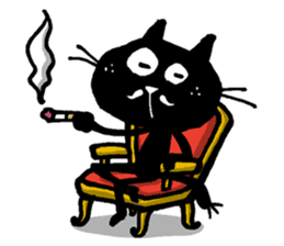 Black cat "Matton" with Friends 4 sticker #10329496