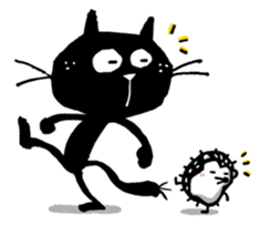 Black cat "Matton" with Friends 4 sticker #10329499