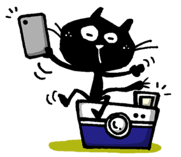 Black cat "Matton" with Friends 4 sticker #10329502