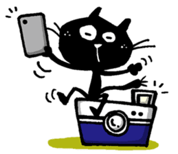 Black cat "Matton" with Friends 4 sticker #10329502