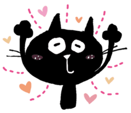 Black cat "Matton" with Friends 6 sticker #10329776