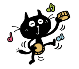 Black cat "Matton" with Friends 6 sticker #10329777