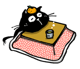 Black cat "Matton" with Friends 6 sticker #10329781